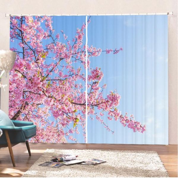 

curtain & drapes wedding decor window 2 panel flower print blackout for living room bedroom drop