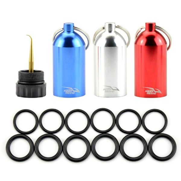 

pool & accessories aluminum scuba dive diving tank keychain with 12 o rings and brass pick swimming water sports snorkeling