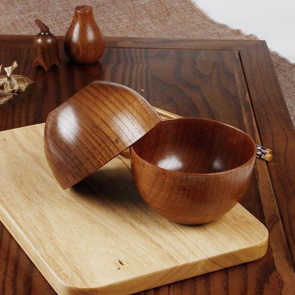 

bowls japanese style wooden bowl natural tableware for fruit salad noodle rice soup kitchen utensil dishes handmade crafts