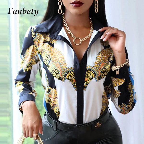 

women's blouses & shirts women vintage floral print lacing blouse shirt autumn long sleeve v neck ladies casual button female fashi, White