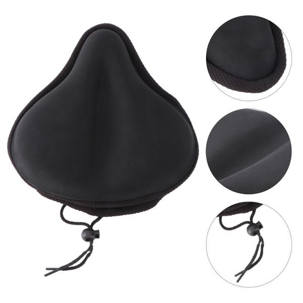 

bike saddles 1 pc silicone seat cover thickened protective saddle supplies accessories (black)