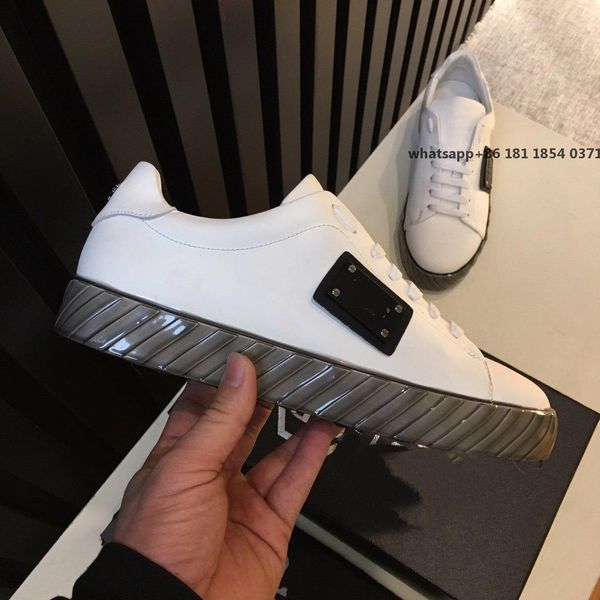 

fashion man casual shoes luxury designer sneaker leather mesh pointed toe shoes outdoors trainers with box, Red;white