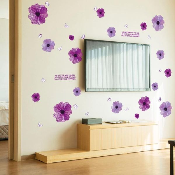 

wall stickers diy flower butterfly family mural art home decor for living room bedroom sticker