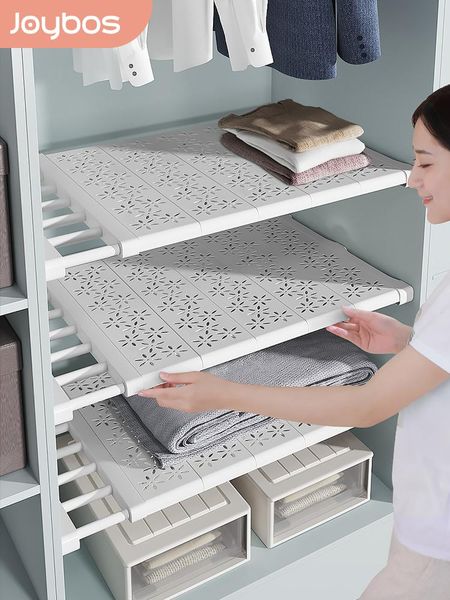 

hooks & rails joybos storage rack wardrobe layered partition cabinet shelves separate layer compartment storagejs7