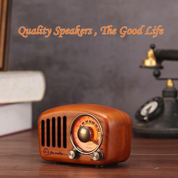 

speakers radio wood portable music box crafts solid subwoofer for home outdoor mini wooden indoor old time player
