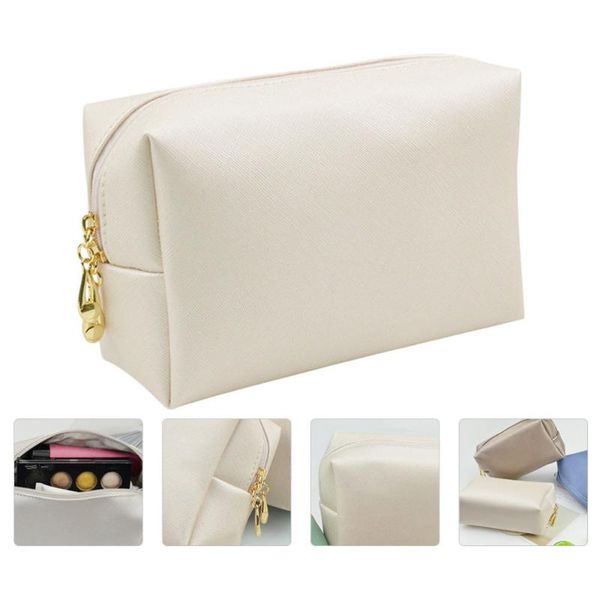

storage bags 1pc cross-pattern cosmetics bag fashionable makeup pouch