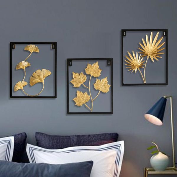 

wall shelf home decoration hanging decor for living room metal wall-mounted furnishings wrought iron leaf mural other