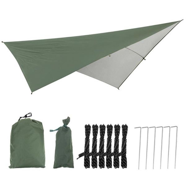

3*3m outdoor awning waterproof tarp tent shade ultralight beach garden canopy sunshade camping hammock rain uv sun shelter tents and shelter