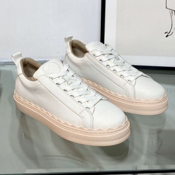 

2022 luxury designer women shoes laurens leather sneakers rubber thick bottom sneaker fashion outdoor casual shoe