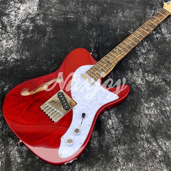 

red color 6 strings electric guitar