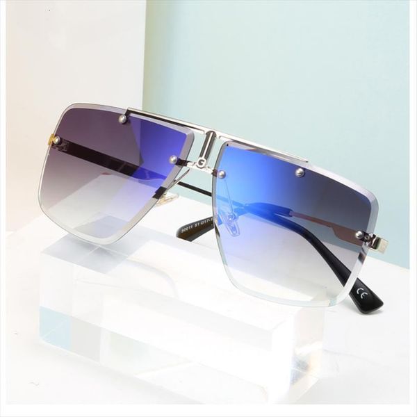 

fashion rimless square sunglasses vintage brand design men sun glasses male sunglass uv400 shades gafas de sol, White;black