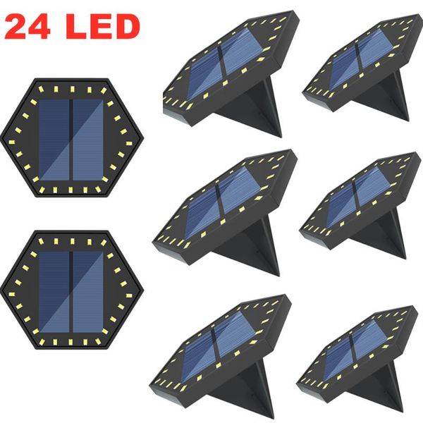 

lawn lamps 1/4 pack 24led solar light garden led lights outdoor ip68 waterproof landscape lamp buried decoration lighting