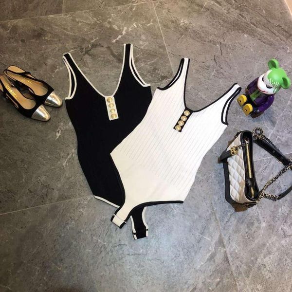 

runway fashion women bodysuit women's jumpsuits & rompers, Black;white