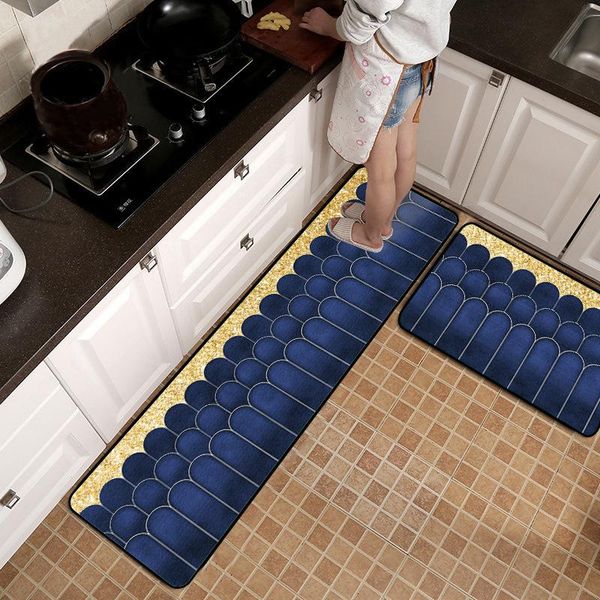 

carpets concise gold blue cactus kithchen area rugs nonslipbedroom strip bedside carpet doormat alfombra