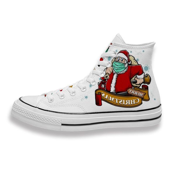 

custom printed merry christmas gifts for sanitized hands sneakers high mens womens running sho skateboard diy trainers canvas