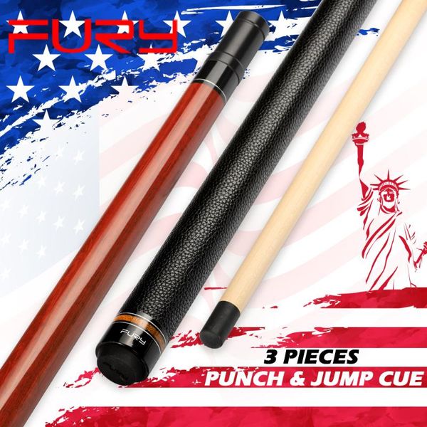 

official fury fbj billiard 3 pieces punch jump cue13.75mm tip violent break high-end pu wrap billar professional stick kit cues