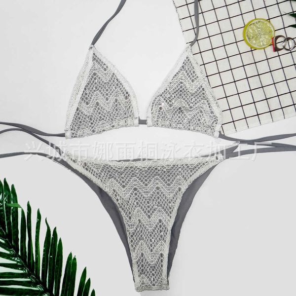 

bikini multi color knitted, White;black