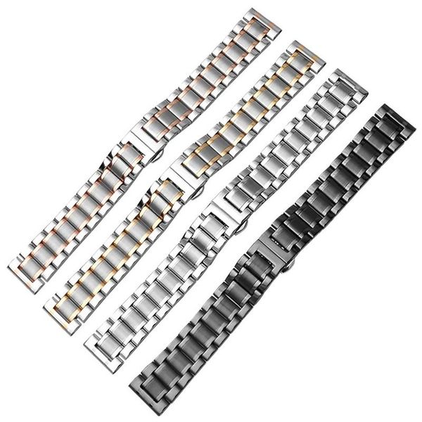 

watch bands quick release metal watchband bracelet 12mm 14mm 16mm 18mm 20mm 22mm band wrist strap black silver rose gold, Black;brown
