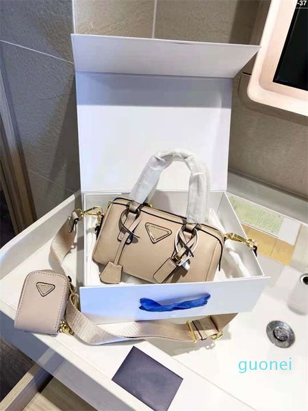 

fashion women shoulder bags unique triangle logo genuine leather chest pack lady tote handbags presbyopic purse messenger 898