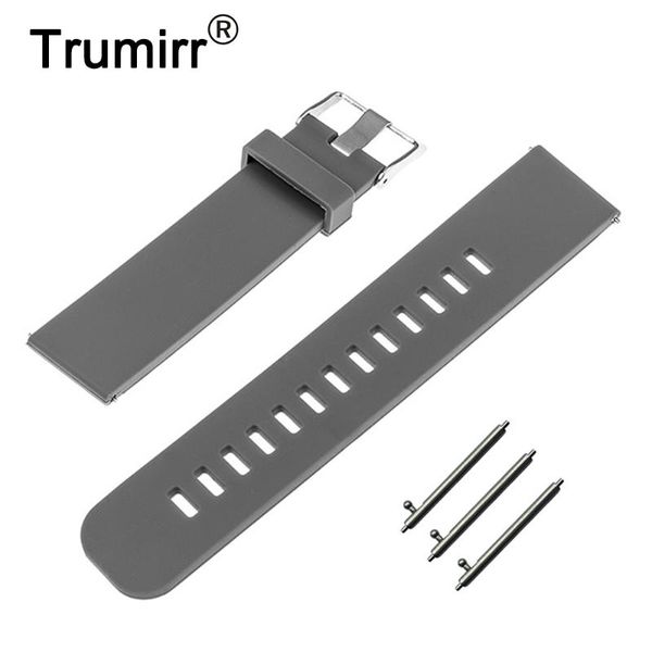 

watch bands silicone rubber band quick release 18mm for asus zenwatch 2 (1.45" / 45mm) women 2021 huawei strap resin bracelet 6 colors, Black;brown
