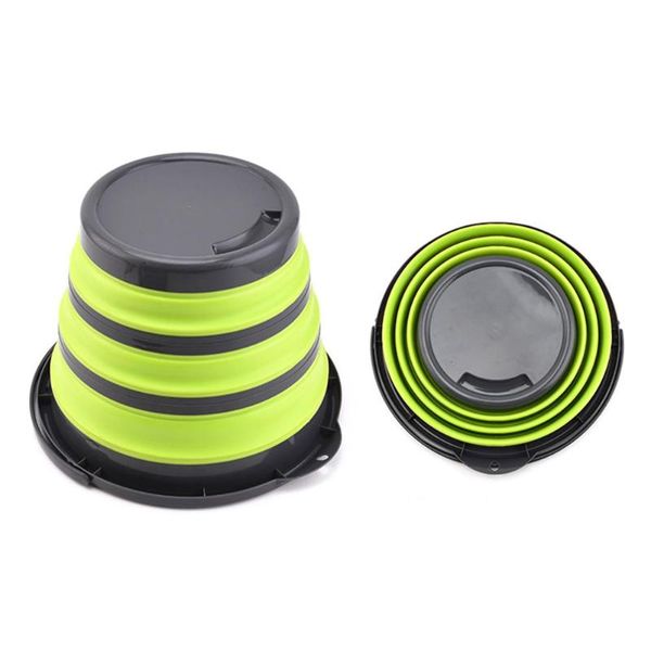 

buckets l10l collapsible bucket portable folding water container with sturdy handle for backpacking camping outdoor cosy