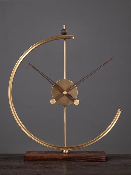 

desk & table clocks nordic modern clock copper luxury creative living room simple office deskreloj de mesa home decor da60zz