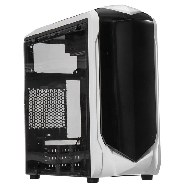 Caixa de computador de mesa preta Interface dupla USB 3.0 / 2.0 Painel lateral transparente ATX Host Game PC Tower