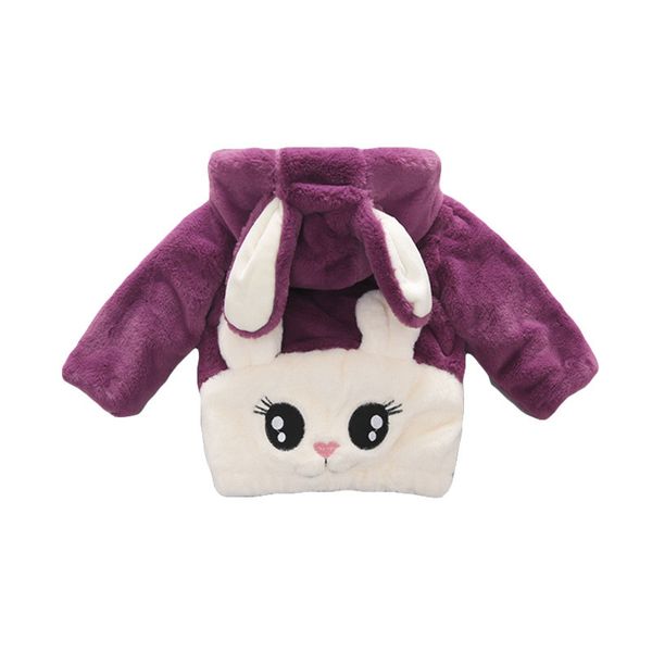 

toddler girl winter coat cut rabbit faux fur hooded coat for 1-8years girls kids children warm thick coat jacket outerwear, Blue;gray