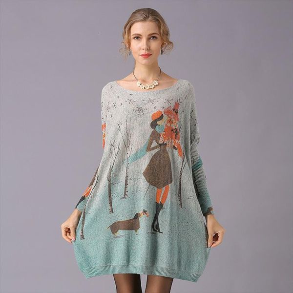 

cartoon printed for women womens sweater plus size long sleeve kawaii knitted sweaters spring autumn funny pullover basic jumper, White;black