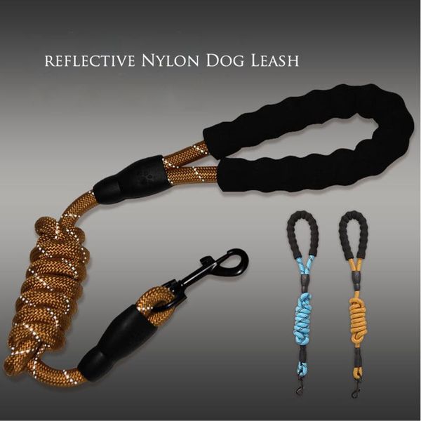 

dog collars & leashes petrainer 1.5m nylon round reflective leash pull belt for walking
