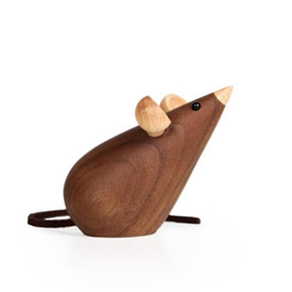 

decorative objects & figurines mouse wood crafts for children's room decorative,ornaments home desk