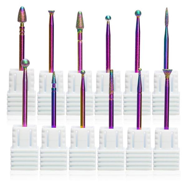 

nail art equipment diamond drill bit rotary burr cuticle clean electric bits for manicure accessories mill cutter, Silver