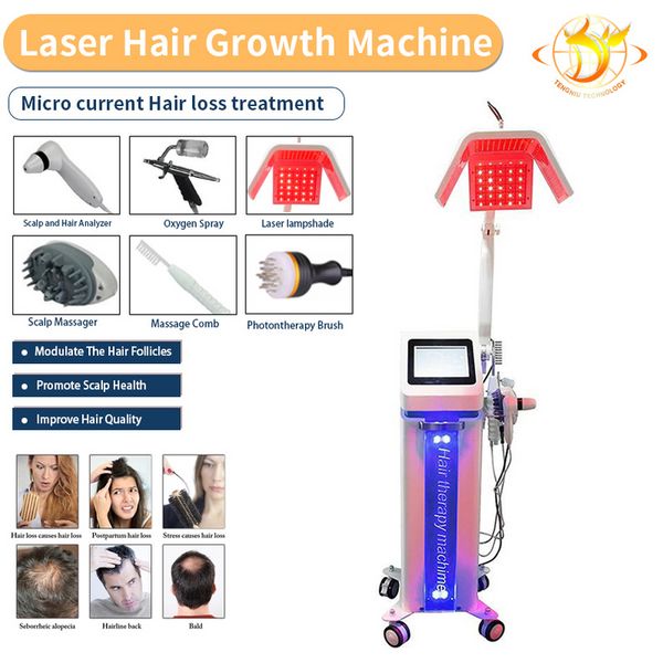 LLLT TEAPIA CAIMENTE 190 DIODES LASER PARA CABELOS REGROWTH ALTA FREQUÊNCIA E OZONO PENT ANTI -LESS SOLUÇÃO