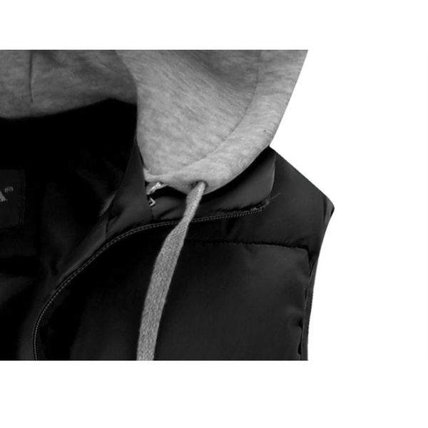 

men's vests univos kuni 2021 men warm vest couple wild brand autumn winter women fashion street hooded soild color big size 4xl j605, Black;white