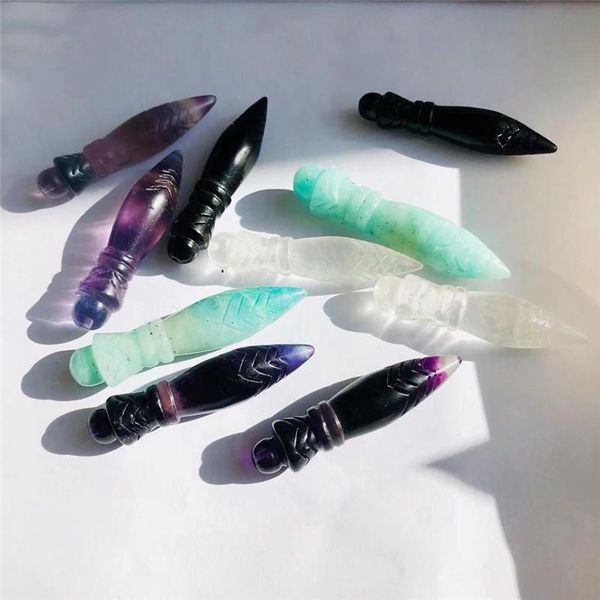 

decorative objects & figurines natural rose crystal pendant for men women diy necklace chain jewelry lovers birthday gift