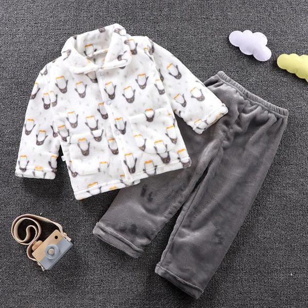 

clothing sets baby clothes set winter fashion velour cartoon print born boys girls pajamas kids, White