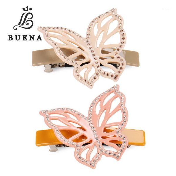 

hollow hair barrette butterfly and rhinestone accessories selling perfect gift acetate clips1
