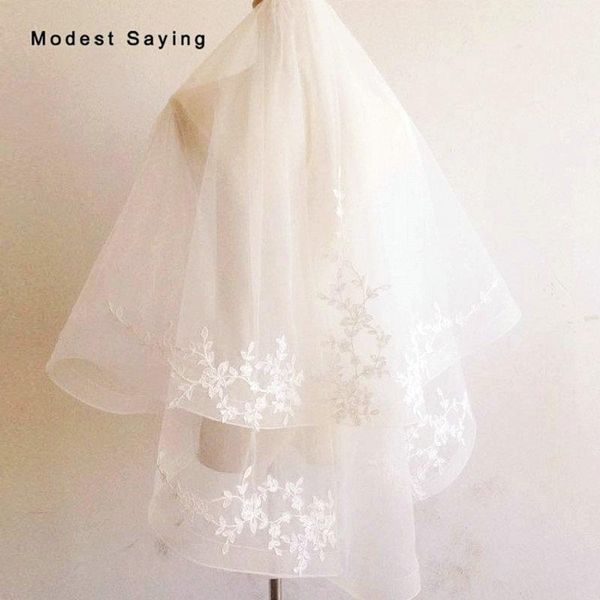 

bridal veils real 85cm+65cm 2 layers ivory lace wedding 2021 with comb elbow length accessories voile de mariee, Black