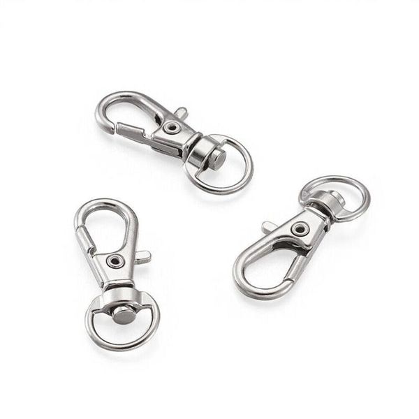 

cords, slings and webbing 10pc metal spring swivel lobster gate ring openable keyring leather bag belt strap buckle dog chain pet rope leash