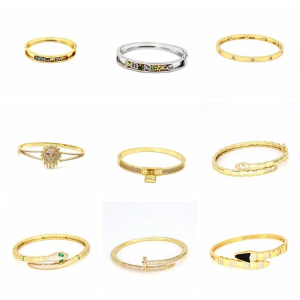 

bangle bracelet 2021 trend fashion women's couple cz zircon bracelets luxury jewelry charm girlfriend anniversary gift, Black