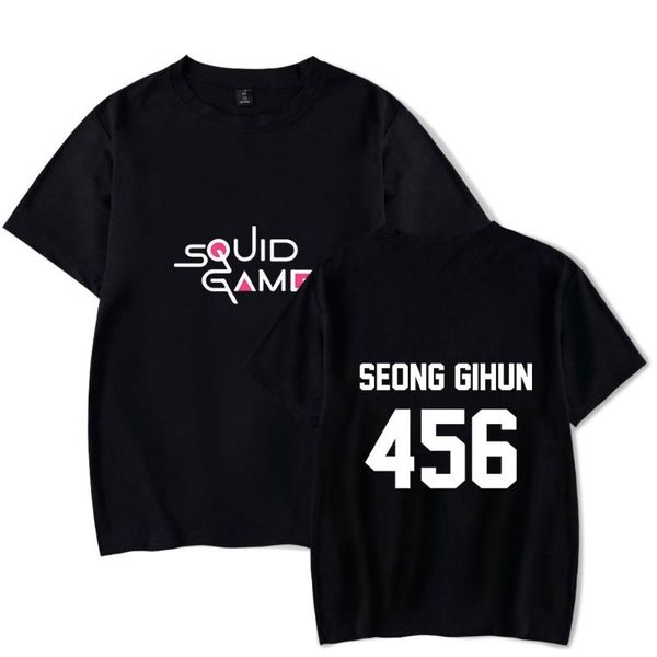 

men's t-shirts squid game fashion t shirt women men summer short sleeve casual streetwear clothes, White;black