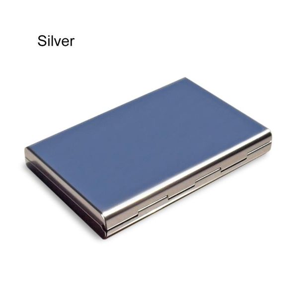 

creditcard holder wallet men stainless steel bank card case waterproof rfid blocking cover ka- purse, White