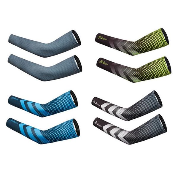 

elbow & knee pads sun uv protection sleeve sleeves cooling arm cover breathable quick dry running cycling, Black;gray