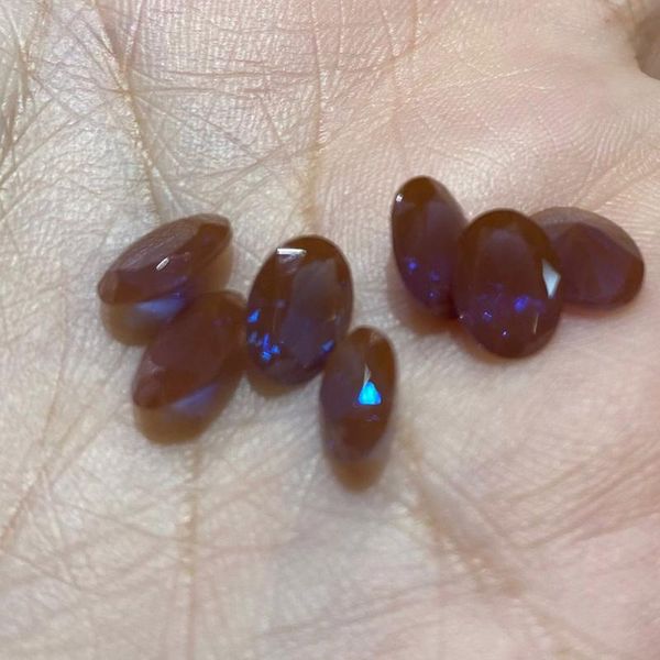 

loose diamonds 6x8mm 1.10ct faceted unique pink sweet dreams and nobleÂ flash nanosital stone, Black