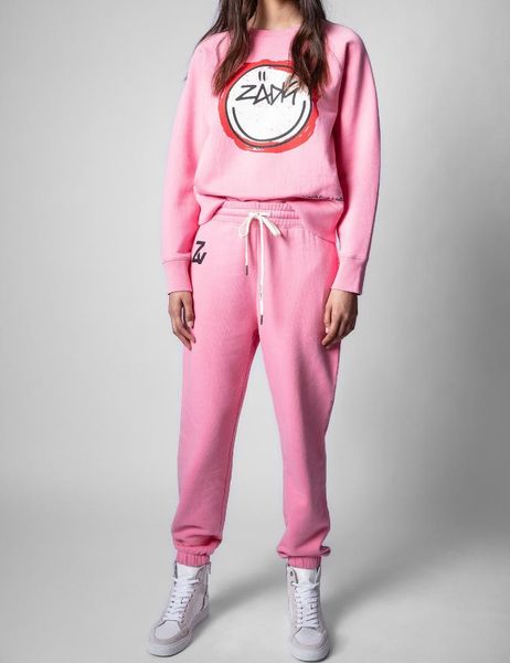 

women's pants & capris 2021 spring autumn ladies loose letter pink black grey sweatpants hoodies cotton sports leisure suits sweater, Black;white