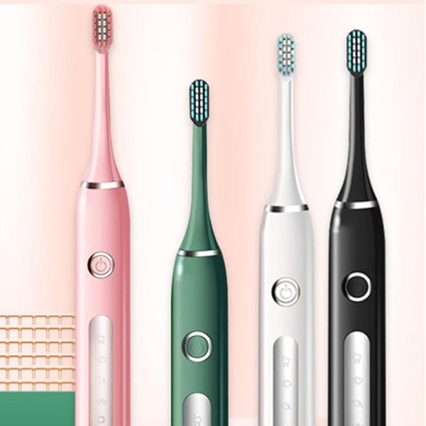 

electric toothbrush rechargeable with smart timers 3 brush heads for and kids dental cleaning tools