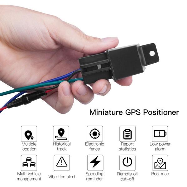 

mini gps tracker car motorcycle anti theft gsm tracking device overspeed alert app control cut off fuel vehicle & accessories