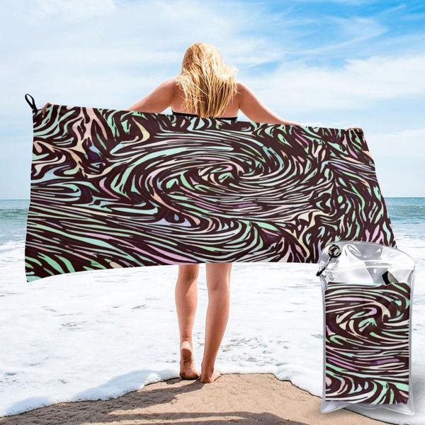 

towel quick drying pocket abstract stained glass portable water absorbent no pilling sports bath