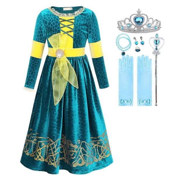 

girl's dresses children halloween costumes girls melinda dress kids cosplay birthday party costume fancy little girl princess 3-10 year, Red;yellow