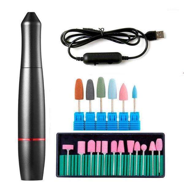 

nail drill machine for manicure set 20000rpm macnicure kit with cutters removing gel varnish bits1